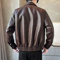 Veste bomber en cuir PU pour homme, mode hiver, patchwork, col rabattu, respirante, fermeture éclair, poche utilitaire, veste décontractée 100%