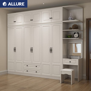 Muebles de Dormitorio Modernos de Madera de Guangdong a Precios Económicos, Armarios de 4 <span class=keywords><strong>Puertas</strong></span> Corredizas para Ropa - Product Image 4