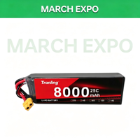 Baterai Lipo RC Berkualitas Tinggi 8000mAh 25C 22.2V Lithium Ion Harga Murah dari Produsen Drone Seri 6S 12S 14S