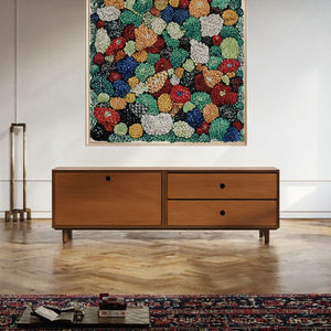 خزانة أدراج أمريكية من الخشب الصلب، بوفيرية عصرية وفاخرة، بتصميم عتيق، خزانة تخزين بأدراج لغرفة النوم، أثاث منزلي لغرفة المعيشة والجدار. - Product Image 3