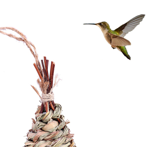 <span class=keywords><strong>2026</strong></span> Handgeweven Kolibrie Huis Creatief Vogelnest Met Hibiscus Gras Simulatie Volière Opknoping Decoratie Voor Huisdieren Huisdier Huis - Product Image 4