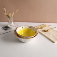 Service de vaisselle en céramique jaune, vaisselle de table, motif citron, assiettes en céramique, vaisselle de restaurant