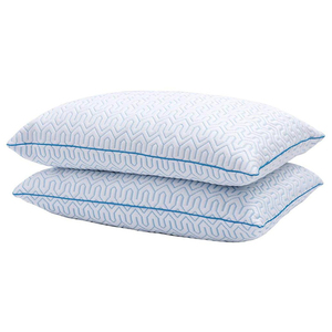 Tamaño de la Reina 2 Set de hielo cubierta de seda bien abajo alternativa de almohada de la cama - Product Image 2
