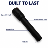 Lampe de poche 230 lumens, mini torche LED zoomable en alliage d'aluminium, étanche IP64, lumière EDC pour le camping, l'inspection et les activités de plein air