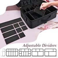 Trousse de Maquillage Professionnelle Grande Capacité, Valise de Voyage Cosmétique et Beauté en Nylon avec Miroir pour Maquilleur, Onglerie et Coiffure