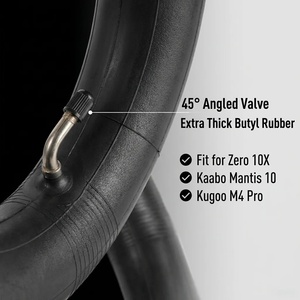 Chambre à air renforcée Ulip 10*3 255*80 avec valve coudée pour trottinette électrique – Remplacement en caoutchouc durable - Product Image 2