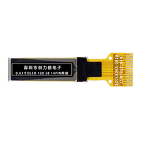Pantalla OLED de 0.63 Pulgadas, Resolución 120*28, Interfaz I2C, Controlador de Soldadura de 14 Pines, Circuito Integrado SSD1312