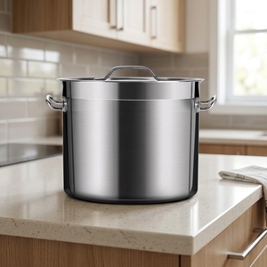 Marmite NutriChef 16 litres en acier inoxydable 18/8 non revêtue, robuste, avec couvercle, compatible lave-vaisselle et induction, pour céramique - Product Image 3