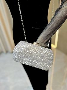 กระเป๋าคลัทช์ไข่มุกผู้หญิงสุดหรู ปี 2026 กระเป๋าถือคริสตัลประดับลูกปัดสำหรับงานกลางคืน กระเป๋าคลัทช์งานแต่งงานวิบวับ กระเป๋าสะพายโซ่ประดับเพชร - Product Image 4