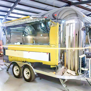 Camion de restauration mobile en fibre de verre et aluminium, sur mesure, aux normes américaines, style rétro, entièrement équipé d'équipements de cuisine - Product Image 1