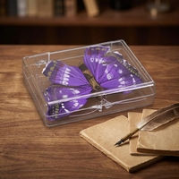 Petite boîte de protection ronde transparente en plastique PS avec couvercle pour l'emballage