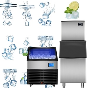 Machine <span class=keywords><strong>à</strong></span> glaçons carrés entièrement automatique, capacité 100 kg, en acier inoxydable, machine <span class=keywords><strong>à</strong></span> glaçons commerciale pour hôtel - Product Image 1