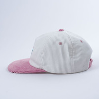 Kustom 5 Panel dua nada korduroi topi ayah tidak terstruktur Snapback dengan Logo bordir