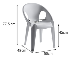 Chaises <span class=keywords><strong>de</strong></span> salle à manger nordiques en plastique avec dossiers épais, design moderne, imperméables, durables, écologiques, pour l'extérieur, fauteuils paresseux - Product Image 5