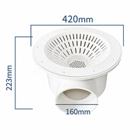 Siphon de fond personnalisé en PVC/PP pour bassin à carpes Koï, système d'évacuation des déchets, pièces de filtre d'évacuation pour aquarium, outil de nettoyage