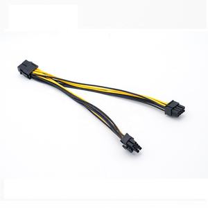 HOLLY PCI Express PCIE 8 Pin ke Dual 8 (6 + <span class=keywords><strong>2</strong></span>) adaptor Pin 20cm kabel catu daya tembaga PVC untuk kartu Video komputer - Product Image 6