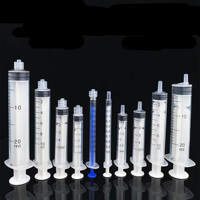 Dispositif de mesure de liquide Luer Lock à usage unique, plusieurs tailles (1/2/3/5/10 ml), en plastique transparent avec graduation