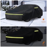Housses de voiture imperméables pour Mercedes Benz Classe S 2006-2025 avec fermeture éclair et bandes coupe-vent pour la protection contre la neige, la pluie, la poussière et la grêle