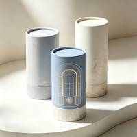 Emballage de luxe en tube de papier kraft personnalisé avec logo, de qualité alimentaire, rond et cylindrique, pour bougies, en-cas, cadeaux