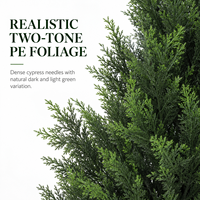 Cyprès artificiel, plusieurs tailles, matériau PE, résistant aux UV, ignifuge, écologique, aspect naturel, aménagement paysager moderne, jardin