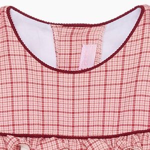 Cửa hàng tùy chỉnh cô gái Dresses mùa hè mùa xuân cotton kẻ sọc Ruffle Thiết kế đầu gối-chiều dài cho trẻ em kỳ nghỉ giản dị quần áo - Product Image 4