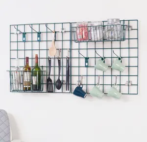 Sturdy Wall Mount Storage Hanging Rack With Basket PEG Hook Available