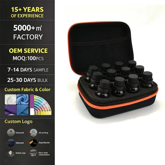 Portable 15ml Essential Oil Bottle Storage Case Hard Shell EVA Bags & Cases for Essential Oil Case