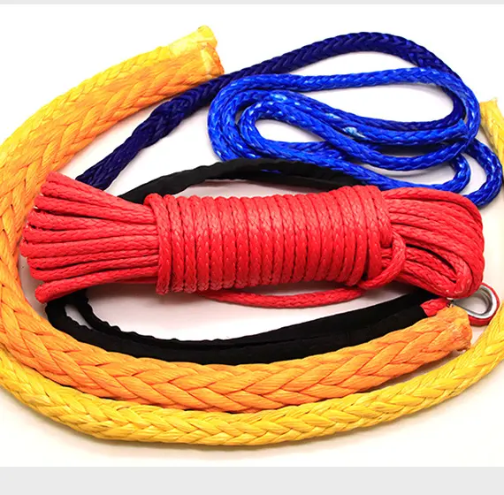 12 strands ultra high molecular weight polyethylene rope color ship cable
