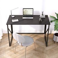 Table d'étude murale pliable en métal avec surface en bois, bureau d'ordinateur compact pour petits espaces