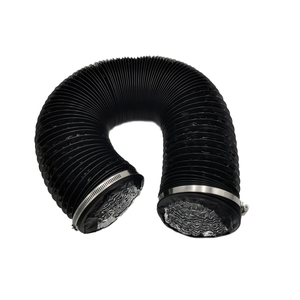 Conducto de aire flexible de papel de aluminio de PVC no aislado de 25 pies con 2 abrazaderas Piezas de sistema HVAC de 6 pulgadas - Product Image 1