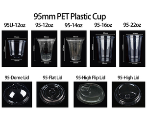 Gobelets en plastique <span class=keywords><strong>PET</strong></span> avec couvercles et pailles, parfaits pour le café glacé, les smoothies, les sodas et les boissons froides – Vente en gros - Product Image 4