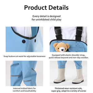 TOPIND <span class=keywords><strong>Pantalon</strong></span> de lancement en nylon pour enfants Combinaison <span class=keywords><strong>d</strong></span>'<span class=keywords><strong>eau</strong></span> Cuissardes de pêche imperméables Attraper des pantalons de pluie en mer Pantalons de pêche - Product Image 5
