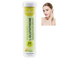 AegleWell L Glutatión Tabletas Efervescentes 600mg con Vitamina C y Colágeno 20 Tabletas Sabor Limón