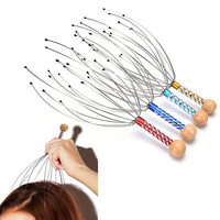 Poulpe 12 doigts Tingler griffe masseur tête grattoir tête Relax masseur araignée pour le soulagement du Stress profond et la Stimulation des cheveux