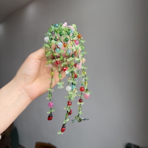 ชุดปลูกต้นไม้ประดับลูกปัดแก้ว <span class=keywords><strong>GreenGlass</strong></span>  กระถางคริสตัลทรงดิสโก้บอล ชุดปลูกดอกลิลลี่ออฟเดอะแวลลีย์ DIY งานฝีมือลูกปัดแก้วรูปดอกไม้และใบไม้คุณภาพพรีเมียมสำหรับผู้ใหญ่ - Product Image 2