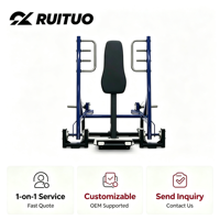 Machine de musculation commerciale à charge de plaques pour développements assis à la presse plate – Équipement de musculation pectorale