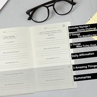 Carnet A5 à couverture rigide en tissu, journal quotidien, guide de pleine conscience, planificateur quotidien, journal de gratitude pour femmes et hommes