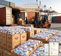 Poudre à lessiver OEM ODM sous marque privée, à points bleus, haute mousse, vente en gros en vrac, logo personnalisé, certifiée Halal ISO, conteneur