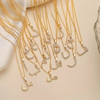Collar Personalizado Qingyuan con Colgante de Números Arábigos en Cobre con Incrustaciones de Circonio