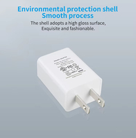 Adaptateur de chargeur mural de voyage USB avec prise EU certifiée CE GS Premium 5V 1A Protection OVP OCP Câble rétractable Pliable