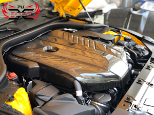 Couverture de moteur en fibre de carbone PU pour Toyota GR <span class=keywords><strong>Supra</strong></span> A90 A91 <span class=keywords><strong>Mk5</strong></span>, remplacement du capot moteur, garniture intérieure du capot, kit carrosserie - Product Image 2