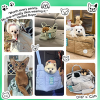 Sac de transport étanche pour animaux de compagnie, petit sac à bandoulière pour chiens et chats avec poches, sangle réglable, sac d'extérieur multi-usages, vente en gros