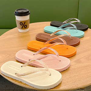 Nouvelles sandales brillantes <span class=keywords><strong>et</strong></span> tendance toutes saisons, imperméables, pour <span class=keywords><strong>femme</strong></span>, idéales pour la plage <span class=keywords><strong>et</strong></span> le voyage, avec entre-doigts - Product Image 1