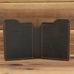 Custom Crazy Horse Leather <b>Wallet</b> Bifold <b>Wallets</b> Real Leather Credit Card Holder Men Slim <b>Wallet</b> for Engraving - Product Image 5