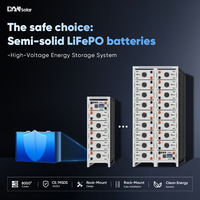 Batterie haute tension DAH IP20, batterie solaire premium, plus de 8000 cycles, 16,08 kWh, batterie LiFePO4 sécurisée, batterie pour rack à température étendue