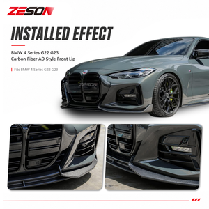 Divisor Delantero Estilo AD de Fibra de Carbono Seca ZESON para <span class=keywords><strong>BMW</strong></span> Serie 4 G22 G23 M440i 430i Coupé 2021+ - Product Image 2