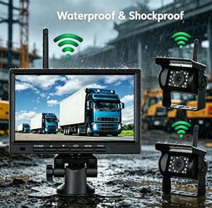 Kit Moniteur Sans Fil Robuste 7 Pouces, Caméra de Recul Sans Fil 720P/1080P avec Vision Nocturne IR pour Camions Semi-Remorques, Camions Miniers, Grues à Tour - Product Image 3
