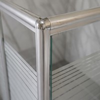 Cabine de douche complète moderne en verre trempé et aluminium chromé pour projet de salle de bain