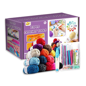 Ensemble de 73 pièces d'outils de crochet pour le bricolage professionnel avec crochets - Product Image 1