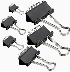 Clip Fermacarte in Metallo Nero da 15mm con Coda Lunga, Forniture per Ufficio Personalizzate in Offerta - Product Image 4
